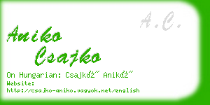 aniko csajko business card